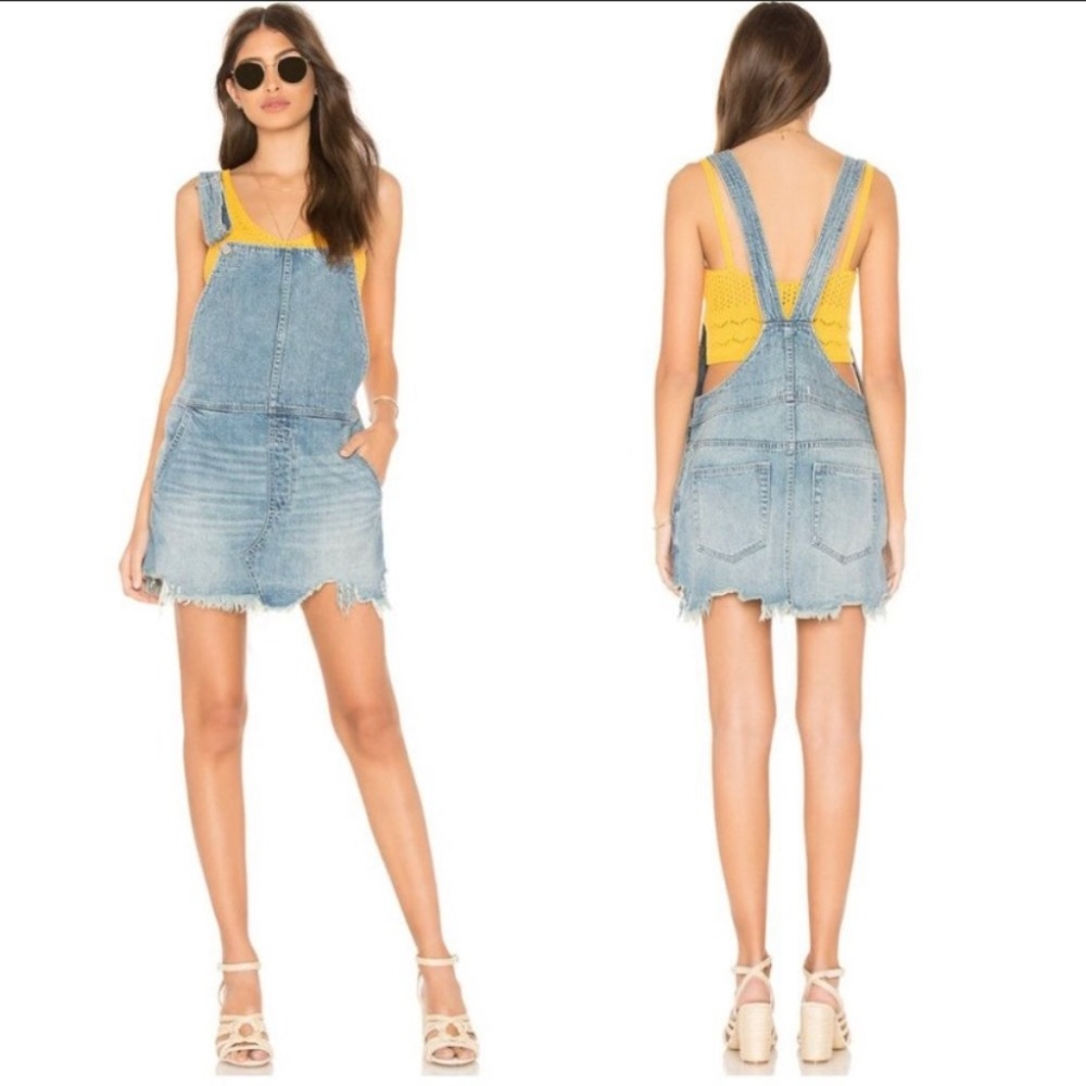 Free people overall denim dress